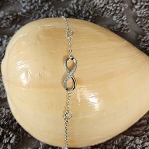 Sterling 925 Silver Infinity Bracelet. Very nice.